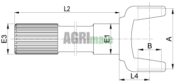 Technical drawing for YOKE,U-JOINT
AL64254