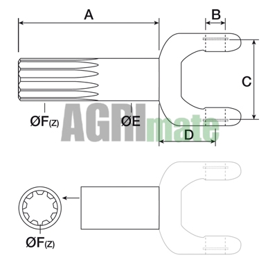 Technical drawing for TRIANGULAR SUSPENSION PIN
Ø 80 X 236.5 MM