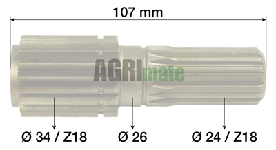 Technical drawing for PLANETARY GEAR SHAFT
Z=18/18