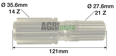 Technical drawing for PLANETARY GEAR SHAFT
Z=14/21