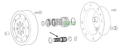 Technical drawing for PLANETARY GEAR SHAFT
Z=18/18