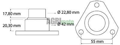 Technical drawing for PIVOT PIN