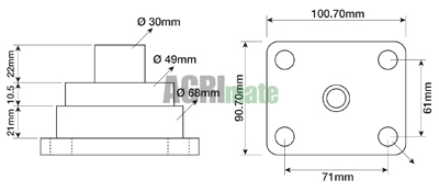 Technical drawing for PIVOT PIN