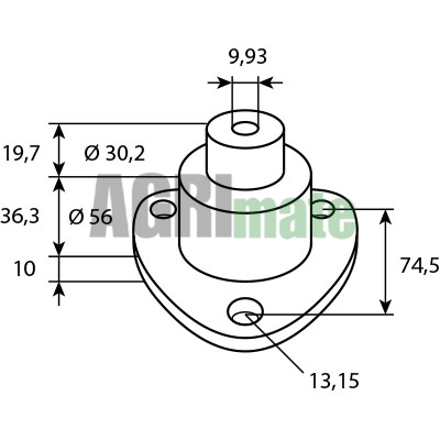 Technical drawing for PIVOT PIN