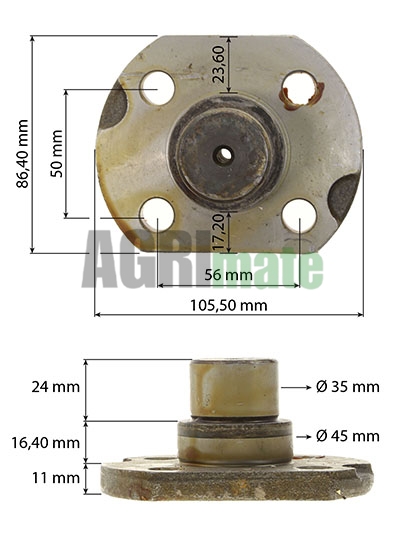 Technical drawing for PIVOT PIN