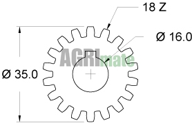 Technical drawing for GEAR
Ø 26 MM – Z=18