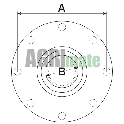 Technical drawing for SPLINED FLANGE