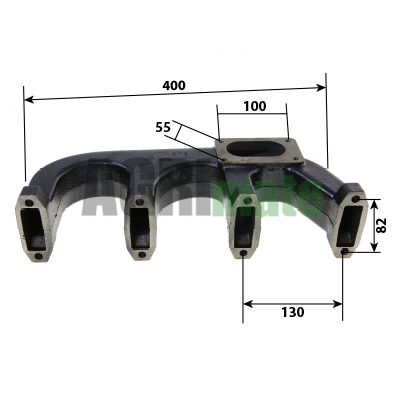 Technical drawing for EXHAUST MANIFOLD