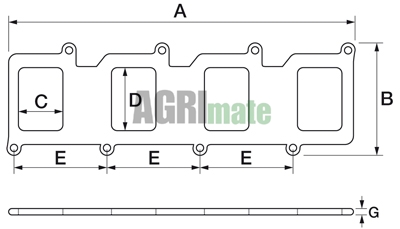 Technical drawing for EXHAUST MANIFOLD GASKET
37.2 X 50 MM