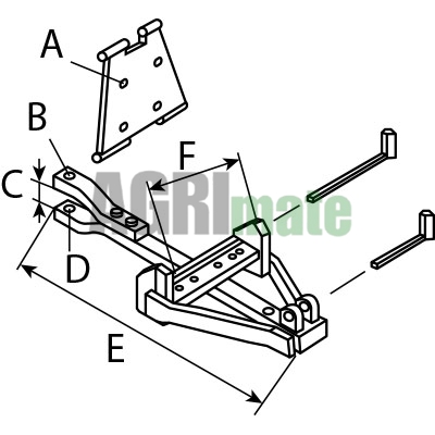 Technical drawing for DRAWBAR ASSEMBLY
L 769 MM