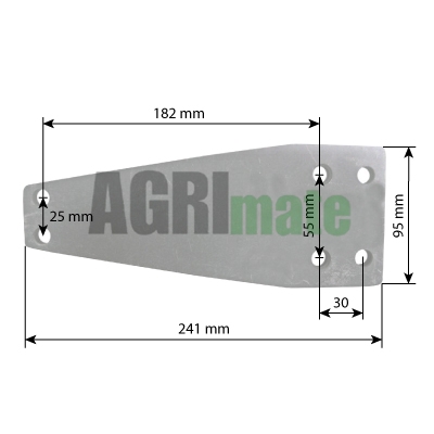 Technical drawing for DRAFT CONTROL PLATE
L 241 X 95/25 MM