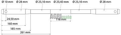 Technical drawing for LOAD CONTROL SHAFT
640 MM