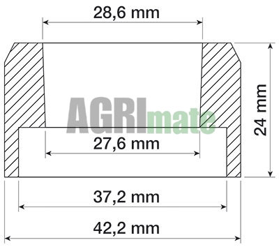 Technical drawing for BUSH
Ø 27.6 X 42.2 X 24 MM