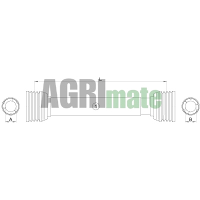 Technical drawing for Protection standard
FXSS – L = 1210 – S9
