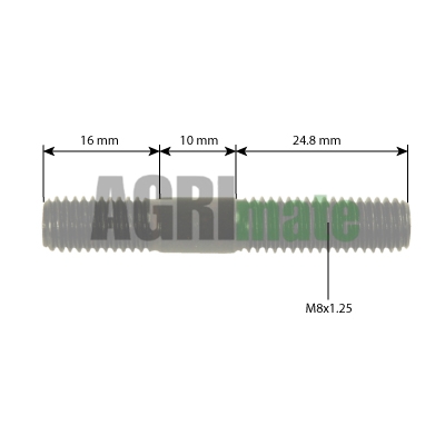 Technical drawing for STUD
M8 X 1.25 – L. 50.8 MM