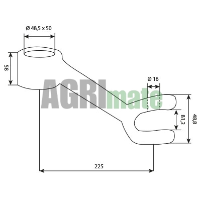 Technical drawing for ROCKSHAFT LIFT ARM
LH – L 225 X 58 M