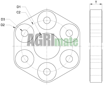 Technical drawing for FLECTOR
70 x 160 mm – 6HOLES x 14 mm