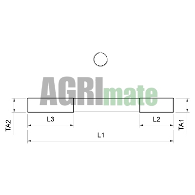 Technical drawing for STUD
L 106 mm – 1/2” UNF