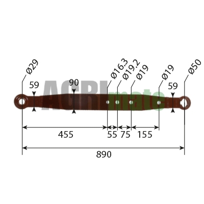 Technical drawing for LOWER LINK ARM
CAT 2 – LH/RIGHT