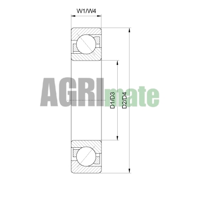 Technical drawing for ANGULAR CONTACT BALL BEARING SINGLE ROW
35 x 72 x 17 mm