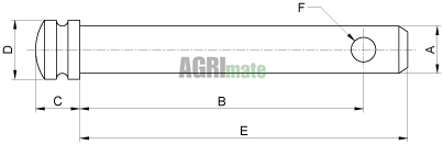 Technical drawing for UNIVERSAL PIN
Ø 19 mm – L 76 mm