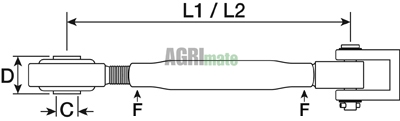 Technical drawing for TELESCOPIC STABILIZER
L 585/835 MM – Ø 22.6 MM