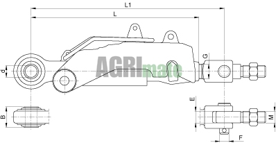 Technical drawing for AUTOMATIC STABILISER
L = 553/577 mm