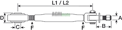 Technical drawing for STABILIZER
L 405/502 MM – Ø M24 X 3 MM