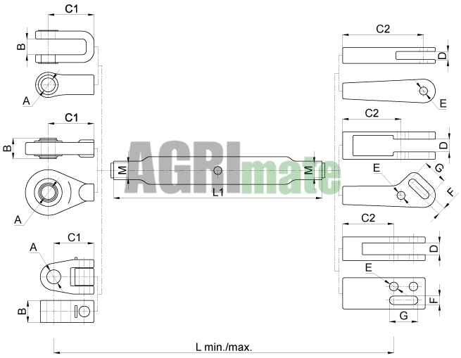 Technical drawing for LEVELING ARM