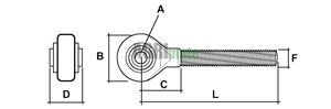 Technical drawing for BALL JOINT END
L 219 MM – Ø 22 MM