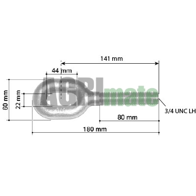 Technical drawing for EYEBOLT LH