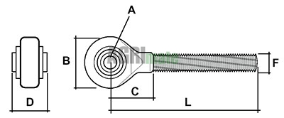 Technical drawing for EYEBOLT
L 158 MM