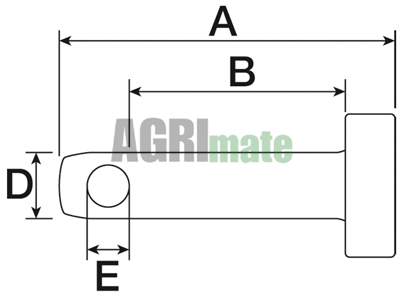 Technical drawing for CLEVIS PIN
L 69 MM – Ø HOLE 6.5 MM