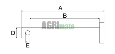 Technical drawing for CLEVIS PIN
L 62 MM – Ø 7.75 MM