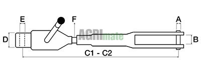 Technical drawing for LEVELING ARM
L 575/745 MM – Ø 19(2 X )- 20 X 65