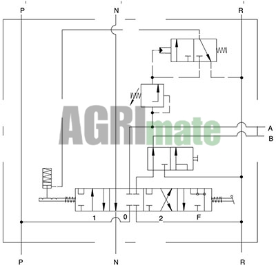 Technical drawing for HYDRAULIC SPOOL VALVE