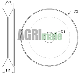 Technical drawing for ALTERNATOR PULLEY