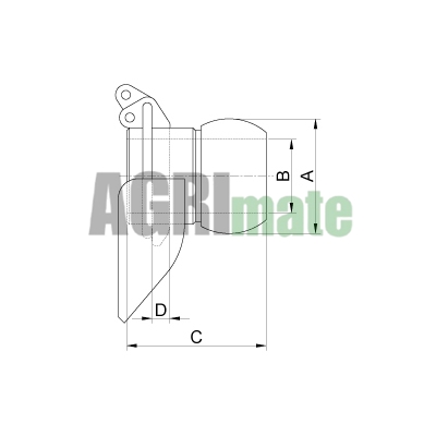 Technical drawing for LOWER LINK BALL WITH GUIDE CONE
CAT 1 – 22.4 x 44 mm