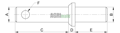 Technical drawing for WELD-ON LINK PIN
CAT 1 – Ø 22 X 22.2 MM – L 135 MM
