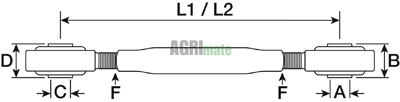 Technical drawing for STABILIZER
L 370/500 MM – Ø 22.5 MM