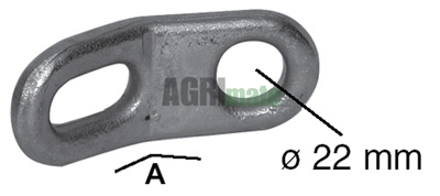 Technical drawing for LINK PLATE
A 25° – Ø 22 MM
