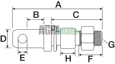 Technical drawing for EYEBOLT
L 70 MM – 3/4” UNF