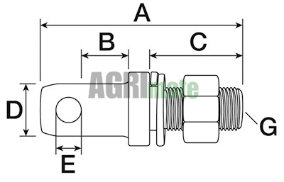 Technical drawing for EYEBOLT
L 76 MM – 5/8” UNF