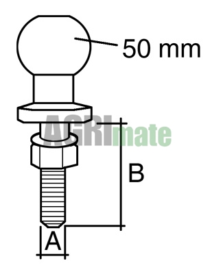 Technical drawing for BALL HITCH PIN
Ø 19 MM – L 70 MM