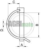 Technical drawing for PIN FOR TUBE
Ø 8 x 40 mm – ( 1 PCE )