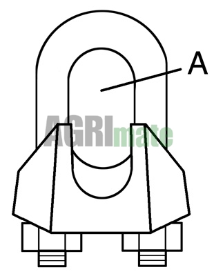 Technical drawing for WIRE ROPE CLIP
Ø 5 MM – 10 PCS