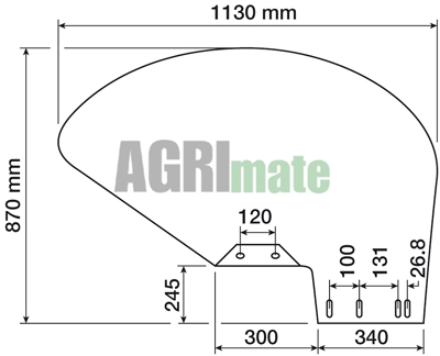 Technical drawing for FENDER
RIGHT – B 1130 MM