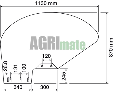Technical drawing for FENDER
LEFT – B 1130 MM