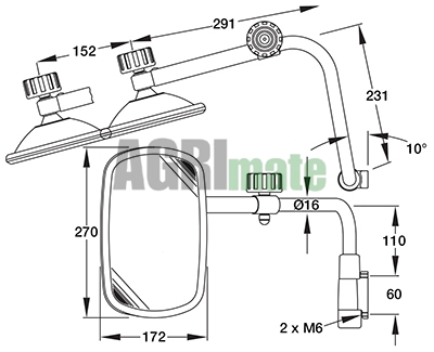 Technical drawing for MIRROR
270 x 172 mm – LEFT
