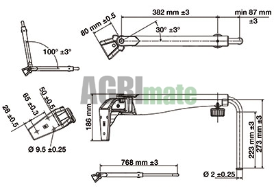 Technical drawing for MIRROR ARM
RIGHT